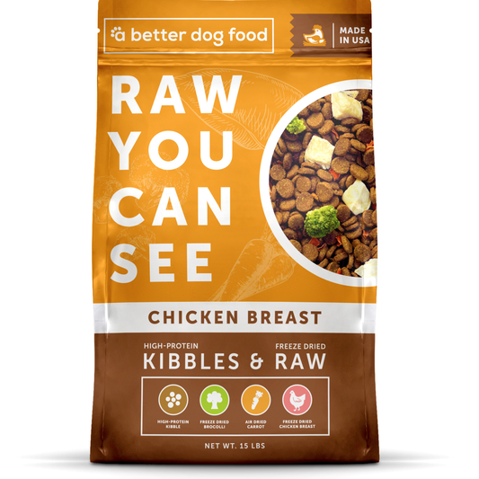 🥇🐾A Better Dog Food Chicken - High Protein - Raw You Can See