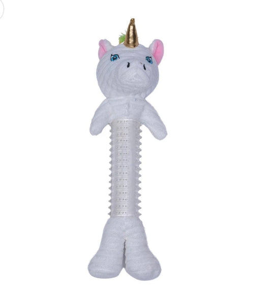 Skinny Slim Unicorn Corduroy Squeaking Dog Toy