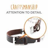 🐕 Martingale Dog Collar – Premium Leather & Stainless Steel Training Collar 🖤✨