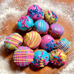 Mini Cotton Candy donut holes dog treats