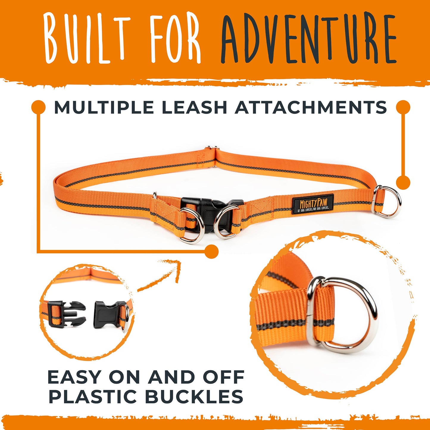 🏃♂️ Mighty Paw Hands-Free Bungee Leash Set 2.0