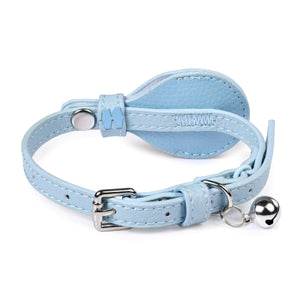 ✨🐱 Silver‑Powered Microfiber Vegan Leather AirTag Cat Collar