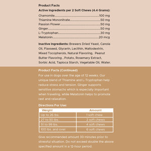 Anxiety + Stress Dog Peanut Butter Flavor