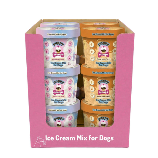 Display Case of 12 Assorted Puppy Scoops Ice Cream Mixes