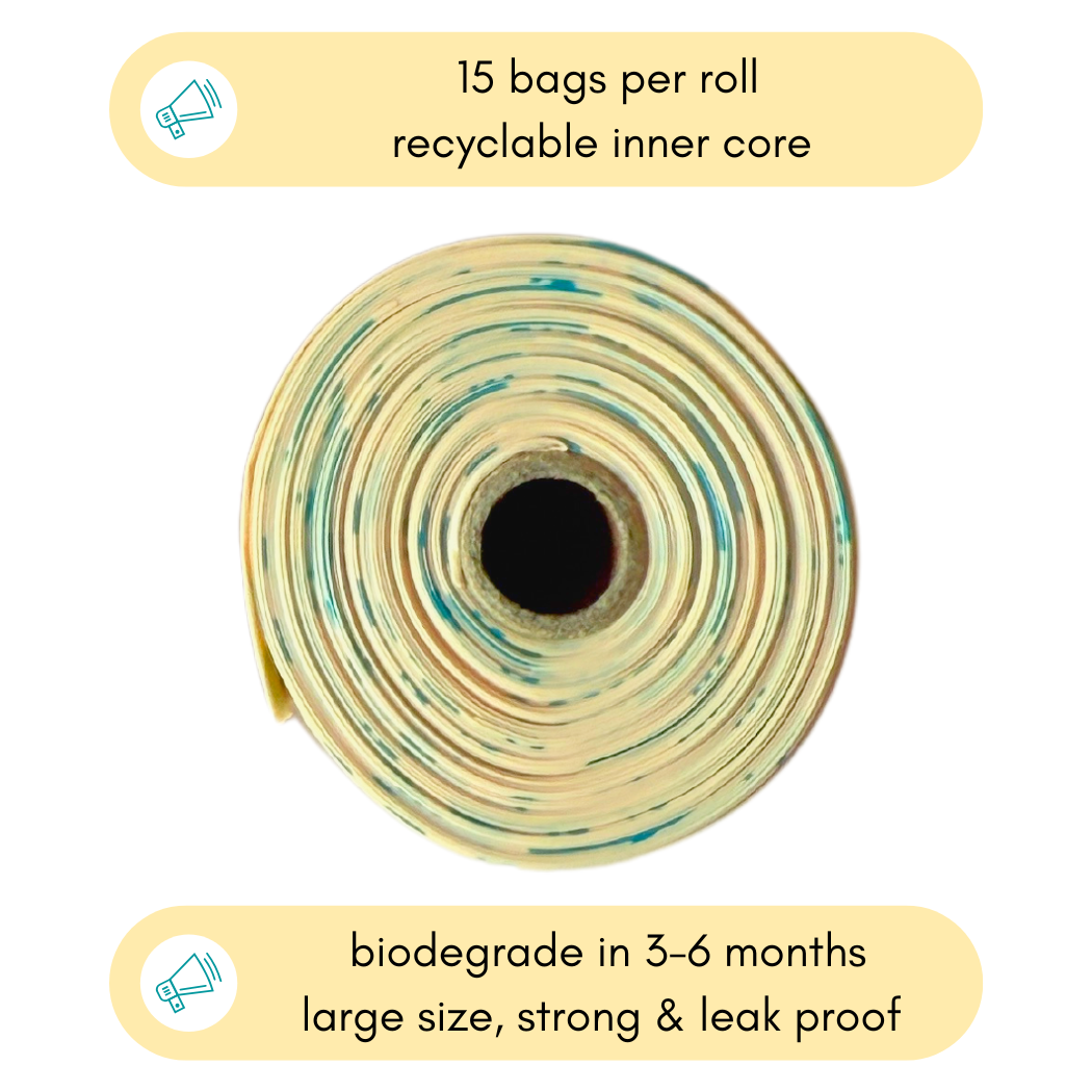 🌎🐶 Compostable Dog Poop Bags - 9 x 13" Bag Rolls