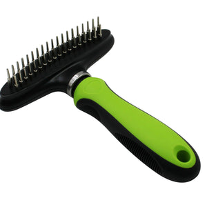 Pet Life ® Flex Series Dual-Row Grooming Rake Pet Comb