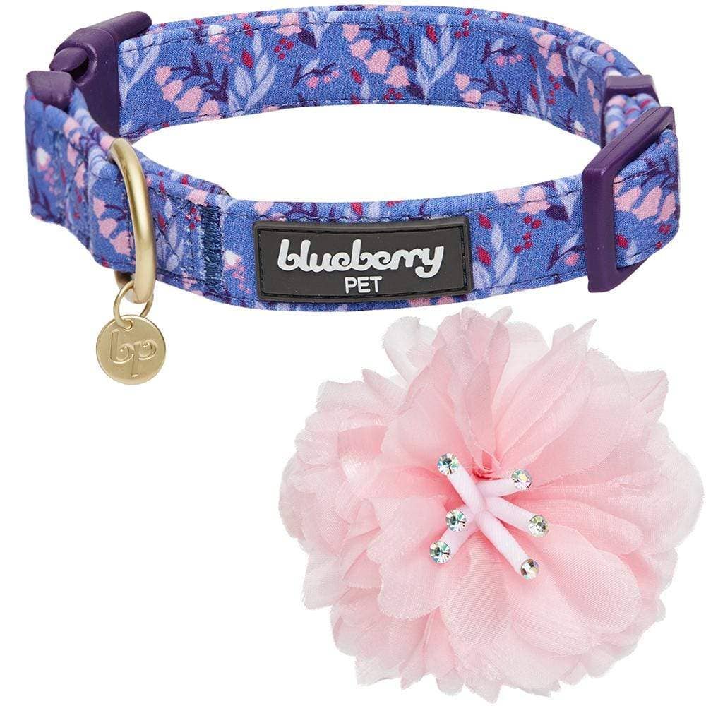 🌸 Floral Dog Collar with Pink Peony – Elegant, Feminine & Fashion-Forward 🐾