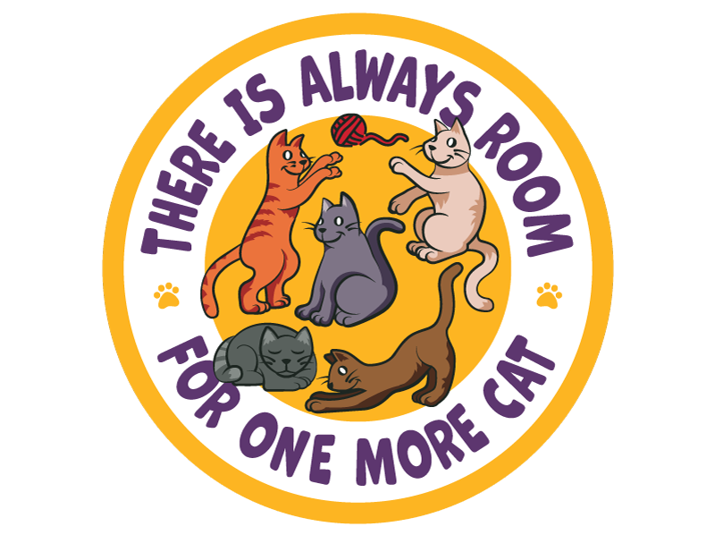 3" Sticker - There is Always Room ... Cat