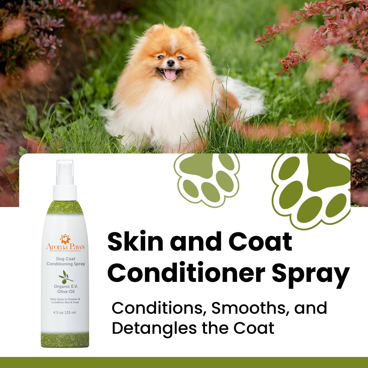 4.5 Oz. Dog Coat Olive Oil Detangling Spray