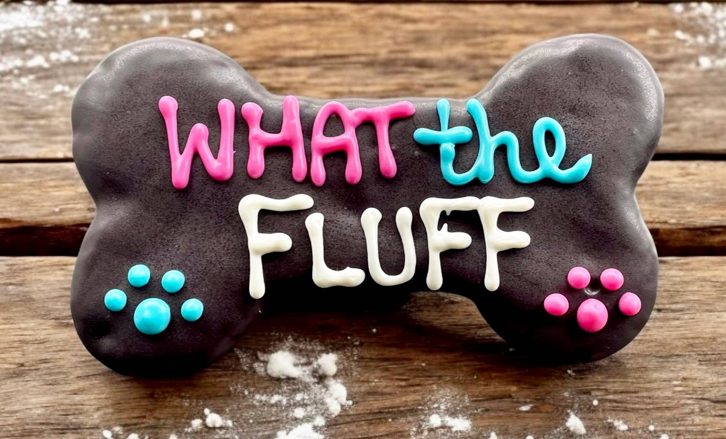🎉 WTF – What the FLUFF Barkday Bone – Handmade Birthday Dog Treat