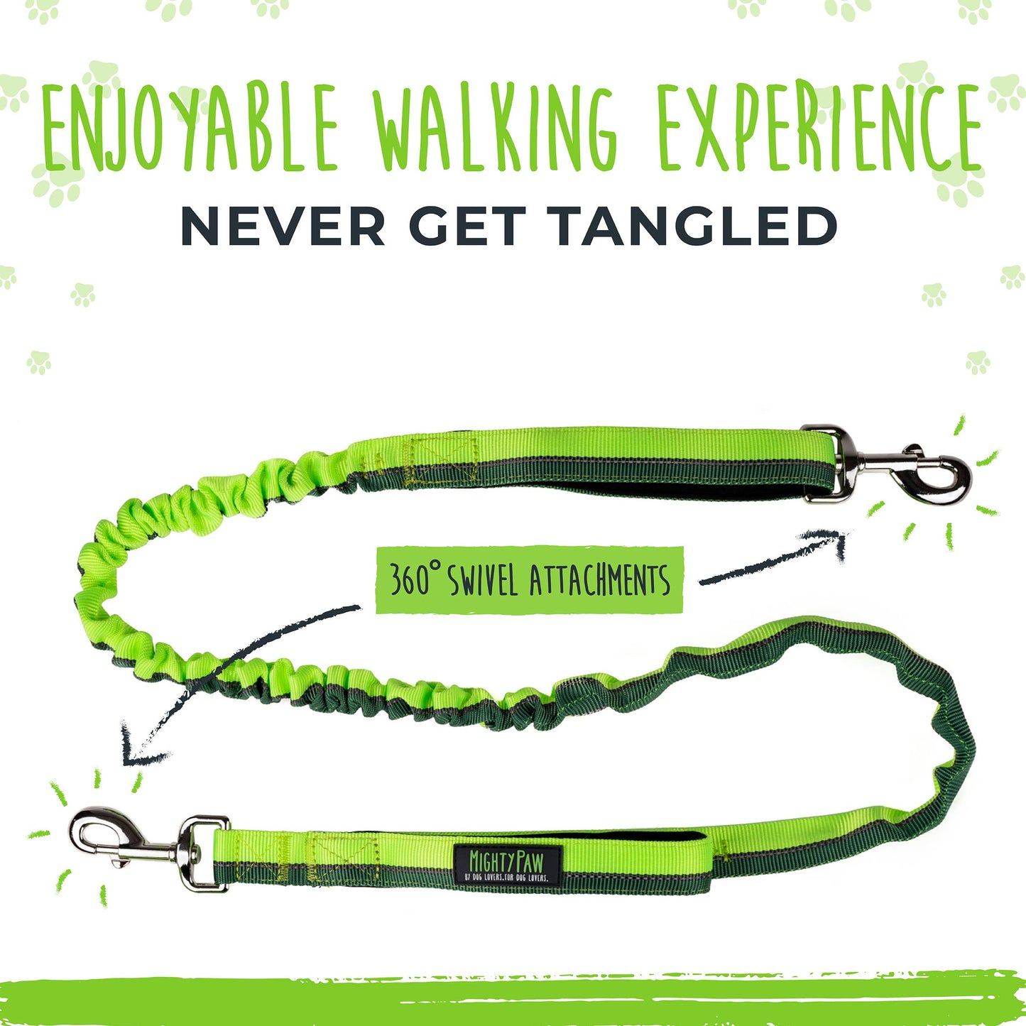 🏃♂️ Mighty Paw Hands-Free Bungee Leash Set 2.0