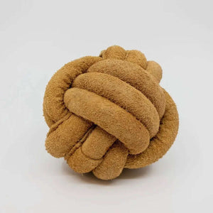 Huggle-Hide® Natural Leather Ball Dog Toy
