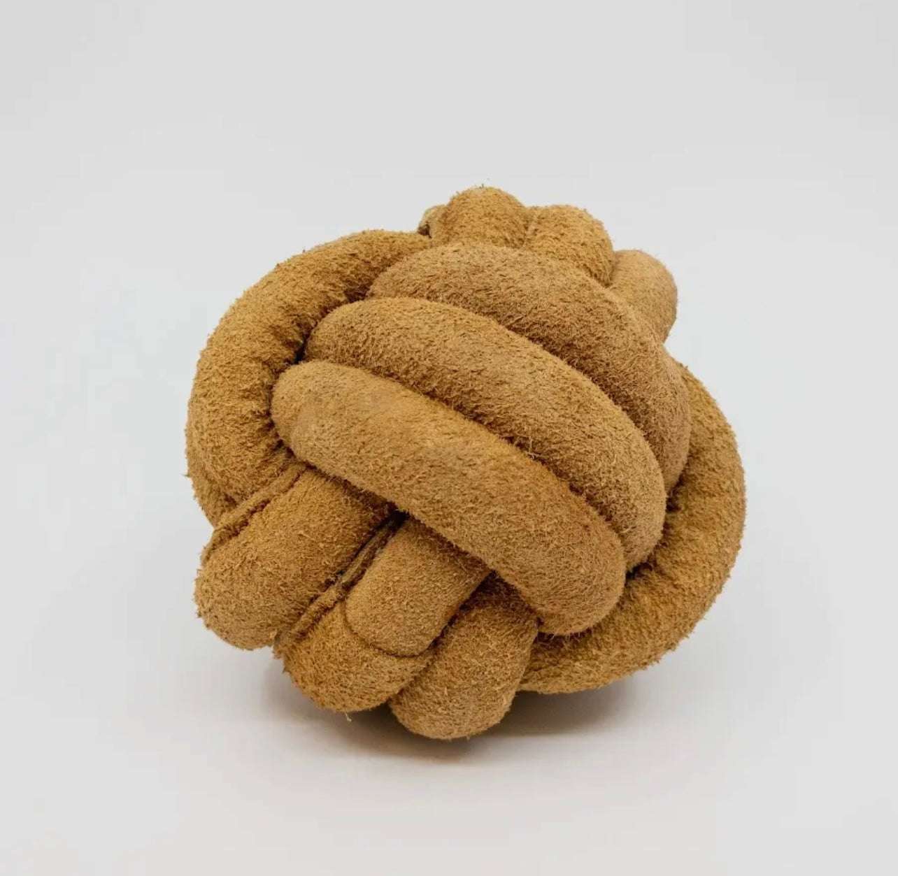 Huggle-Hide® Natural Leather Ball Dog Toy