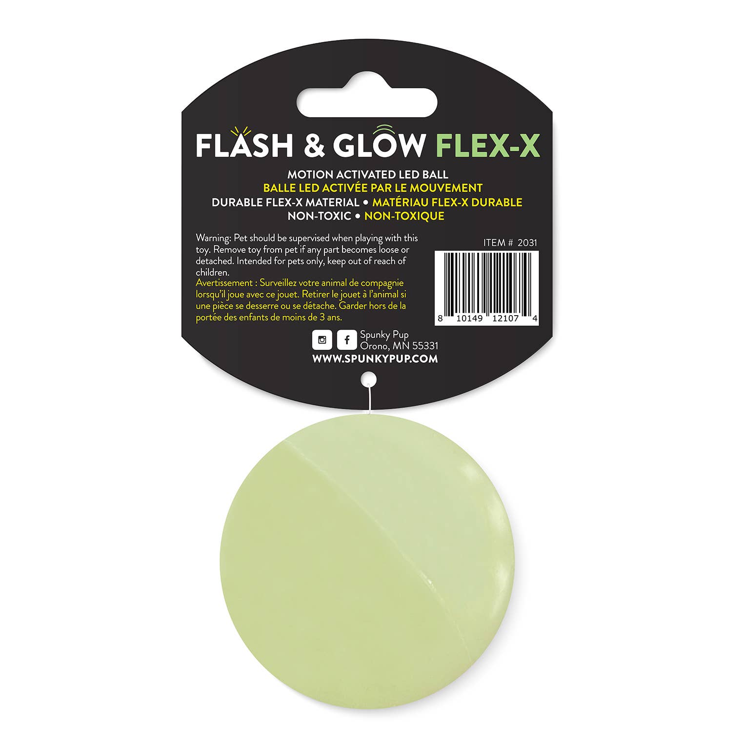 ✨ Spunky Pup Flash & Glow Flex‑X – Motion‑Activated LED Fetch Ball