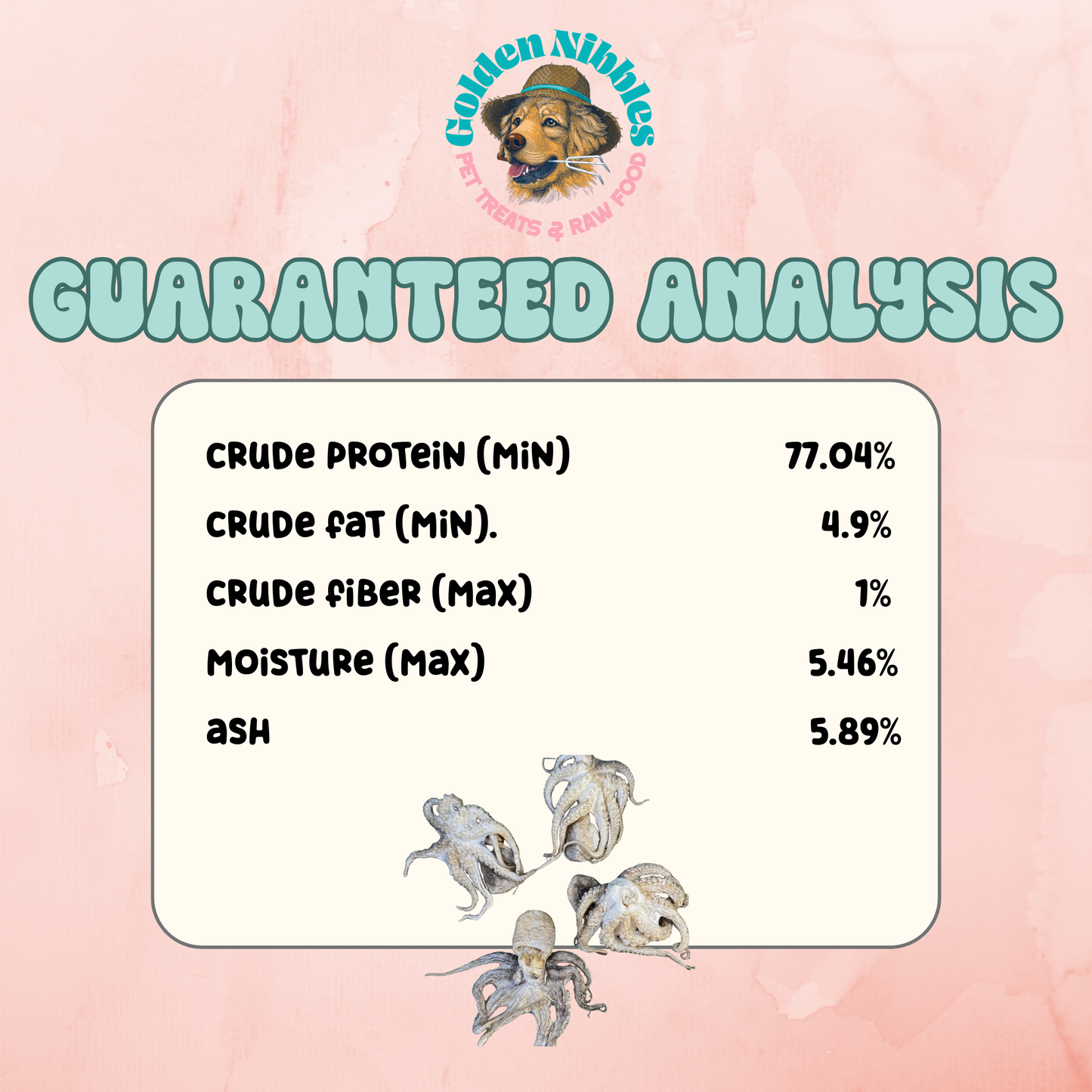 🐙🐶🐱 Freeze-Dried Baby Octopus – Single-Ingredient Treats for Dogs & Cats