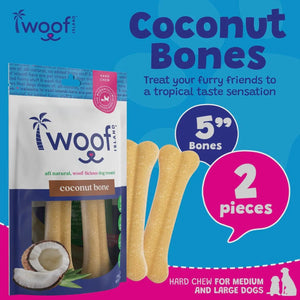 Coconut Dog Bone Premium Treats 2 ct