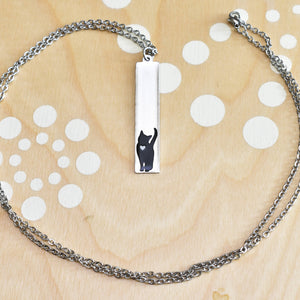Black Cat Bar Necklace