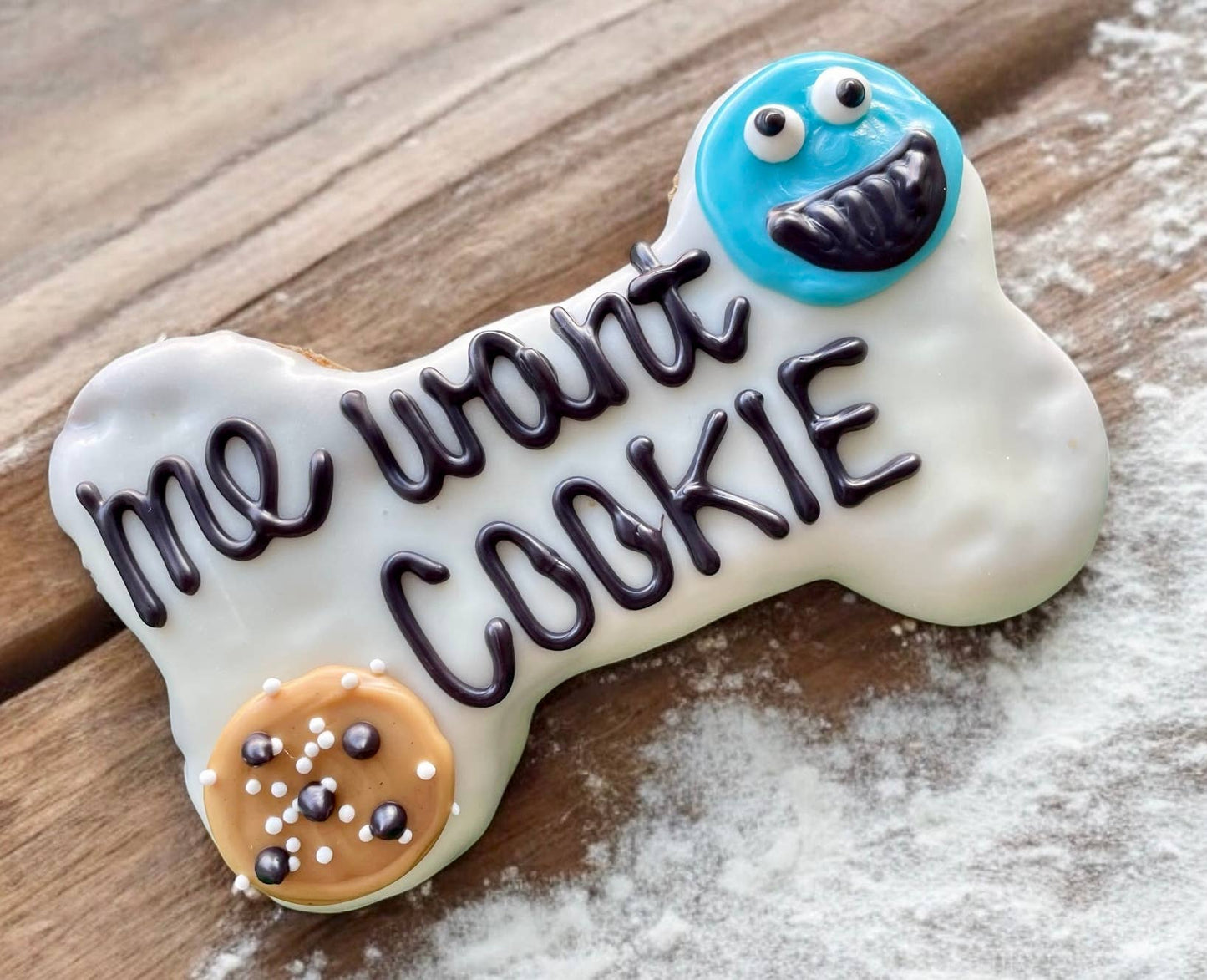 🍪 “Me Want Cookie” Monster Dog Treats | Handcrafted Gourmet Bones 🐾