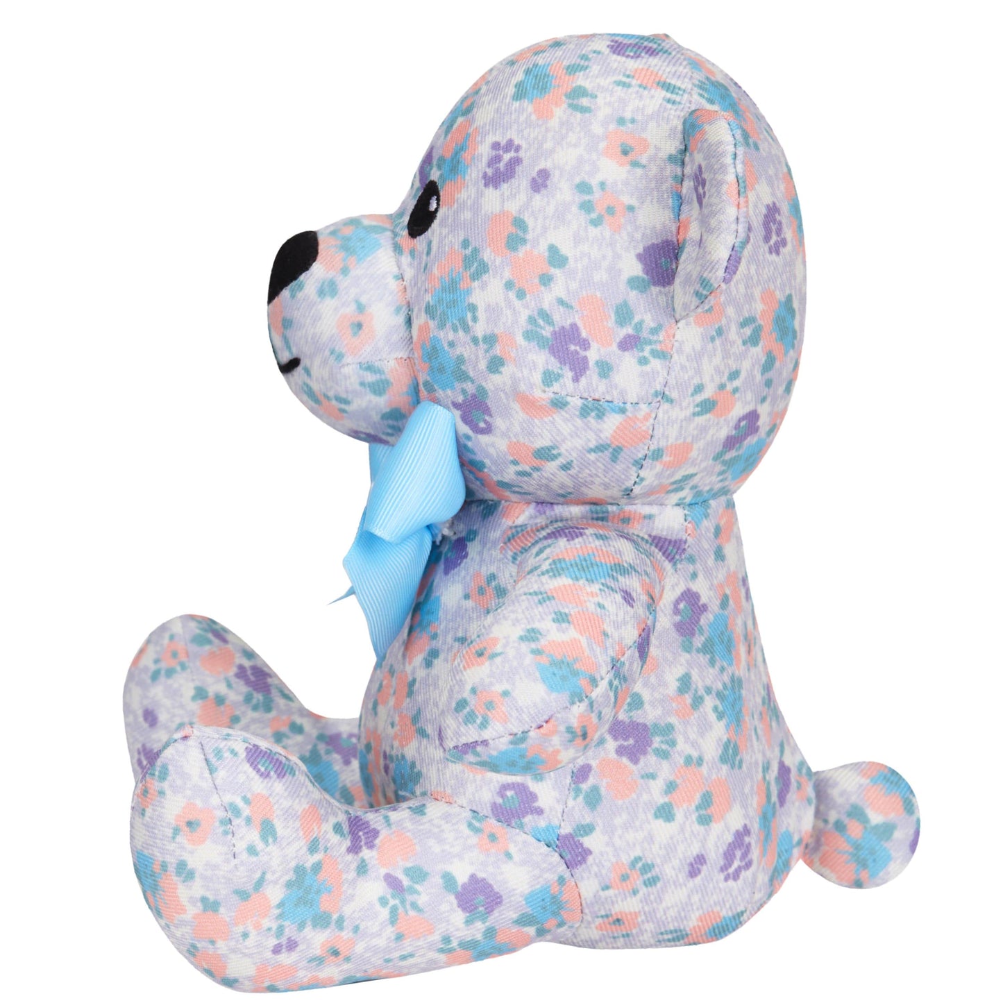 3 Colors, 6" Made Well Floral Print Bear Dog Toy