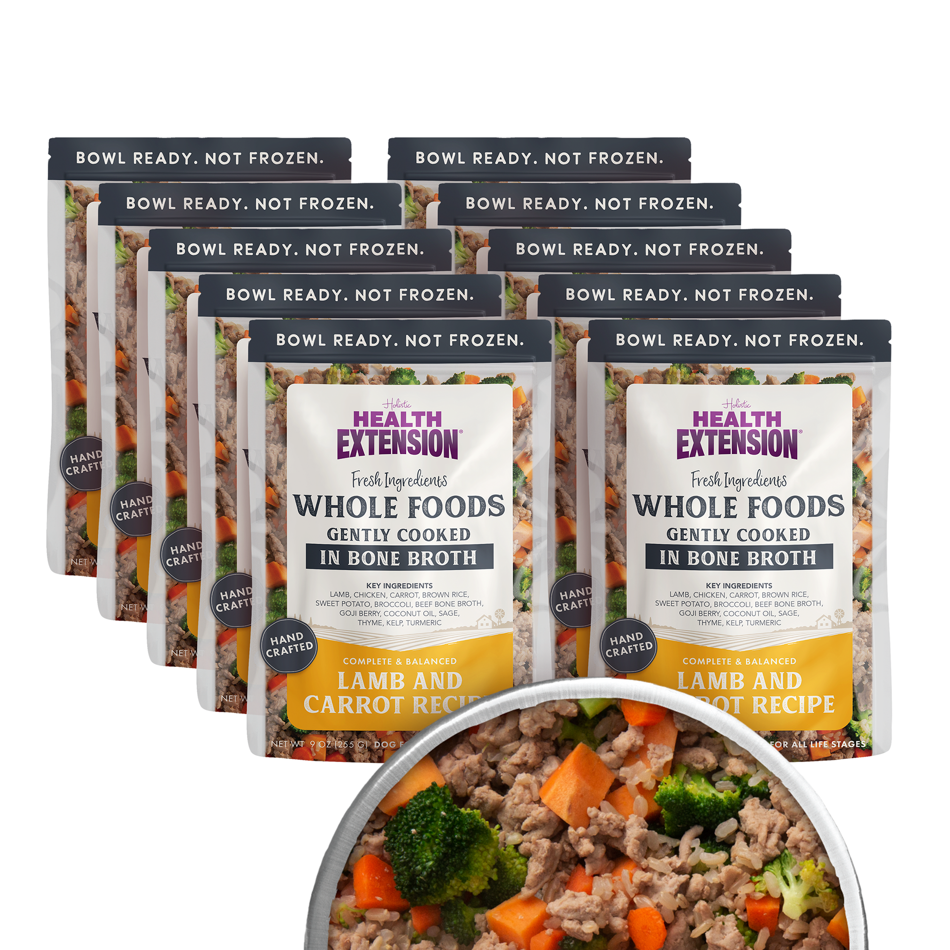 Gently Cooked Lamb & Carrot Recipe Pouches for Dogs