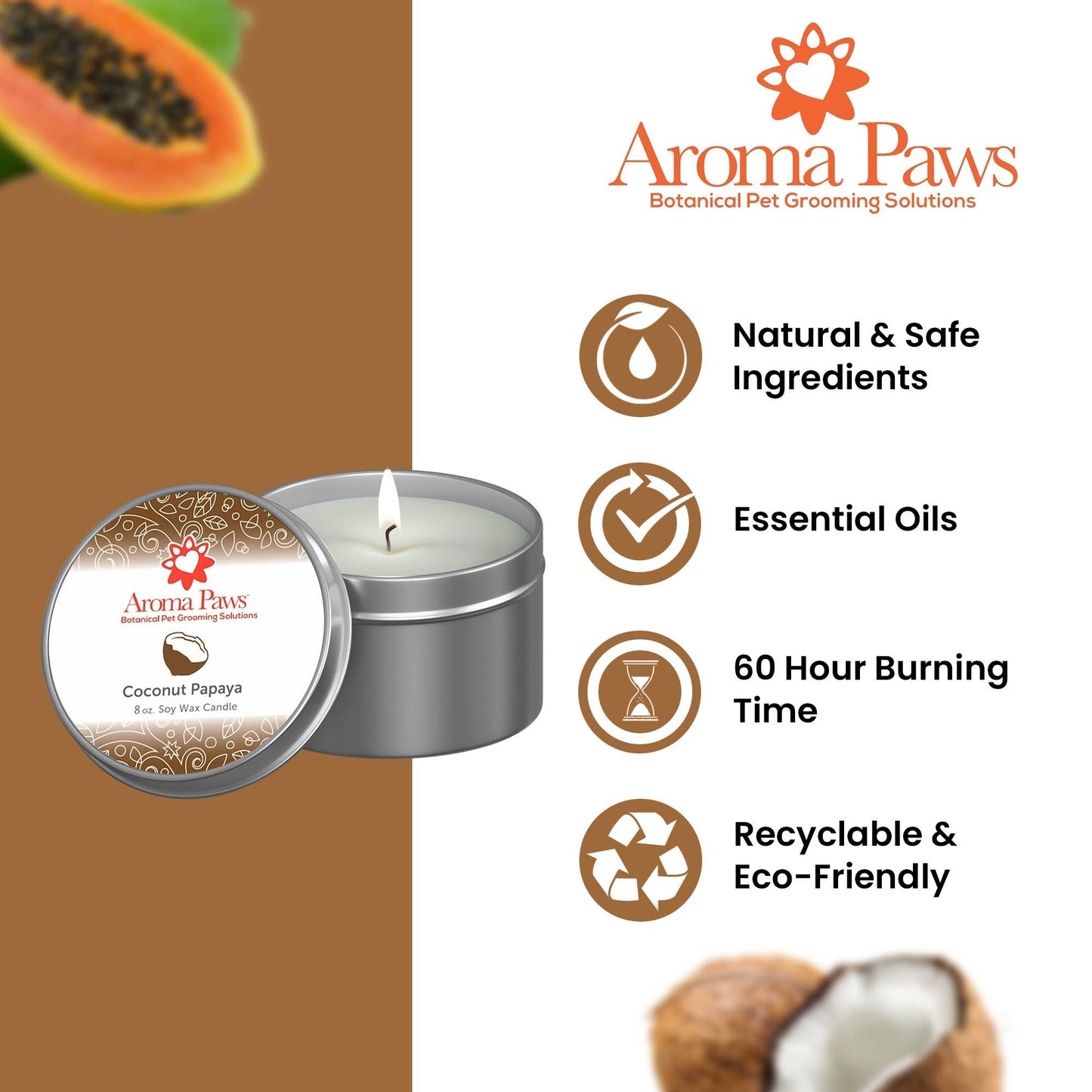 🌴💛 COCONUT PAPAYA 8oz Tin