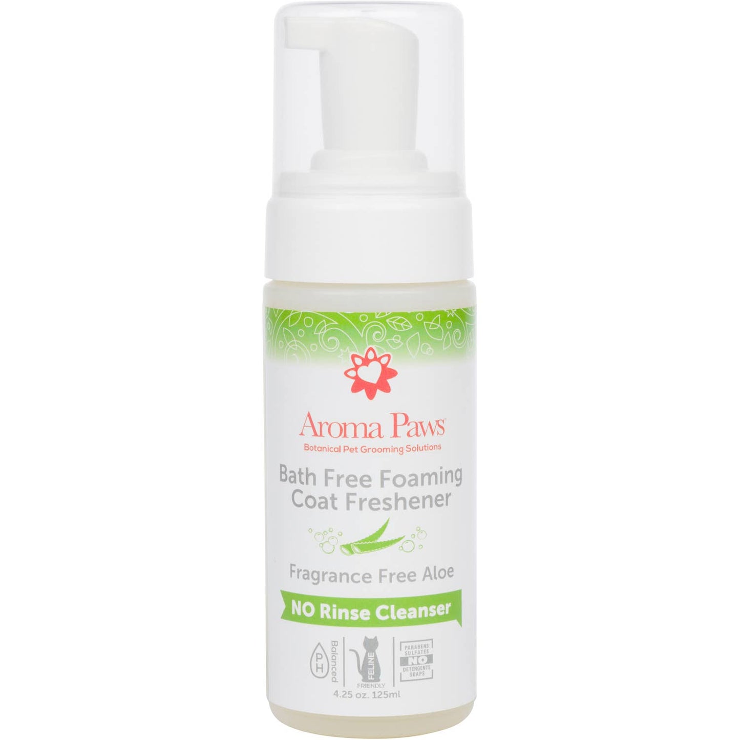 🫧🐾 Aroma Paws™ Fragrance-Free Aloe Bath-Free Foaming Freshener – Waterless Cleanser for Dogs & Cats (4.25 oz)