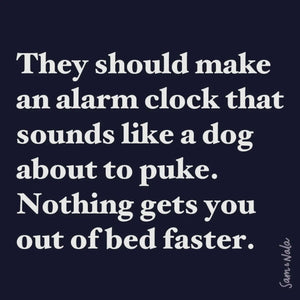 Alarm Clock Dog Vinyl Sticker
