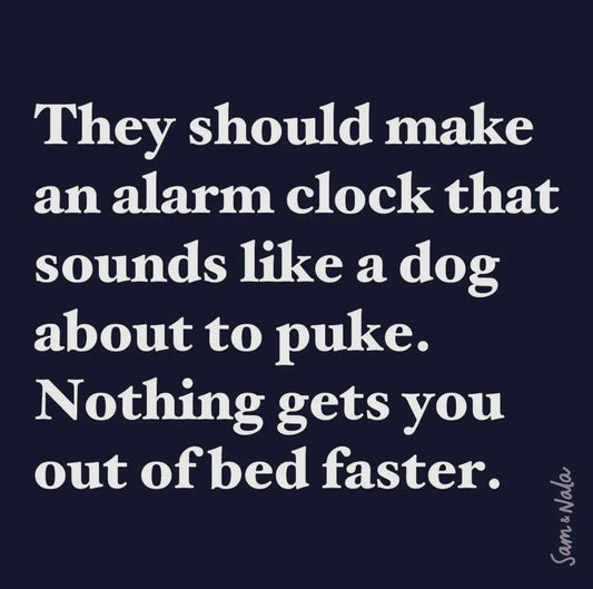 Alarm Clock Dog Vinyl Sticker