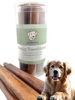 6" Beef Collagen Sticks (Doggy Toothbrush) 10 Sticks 