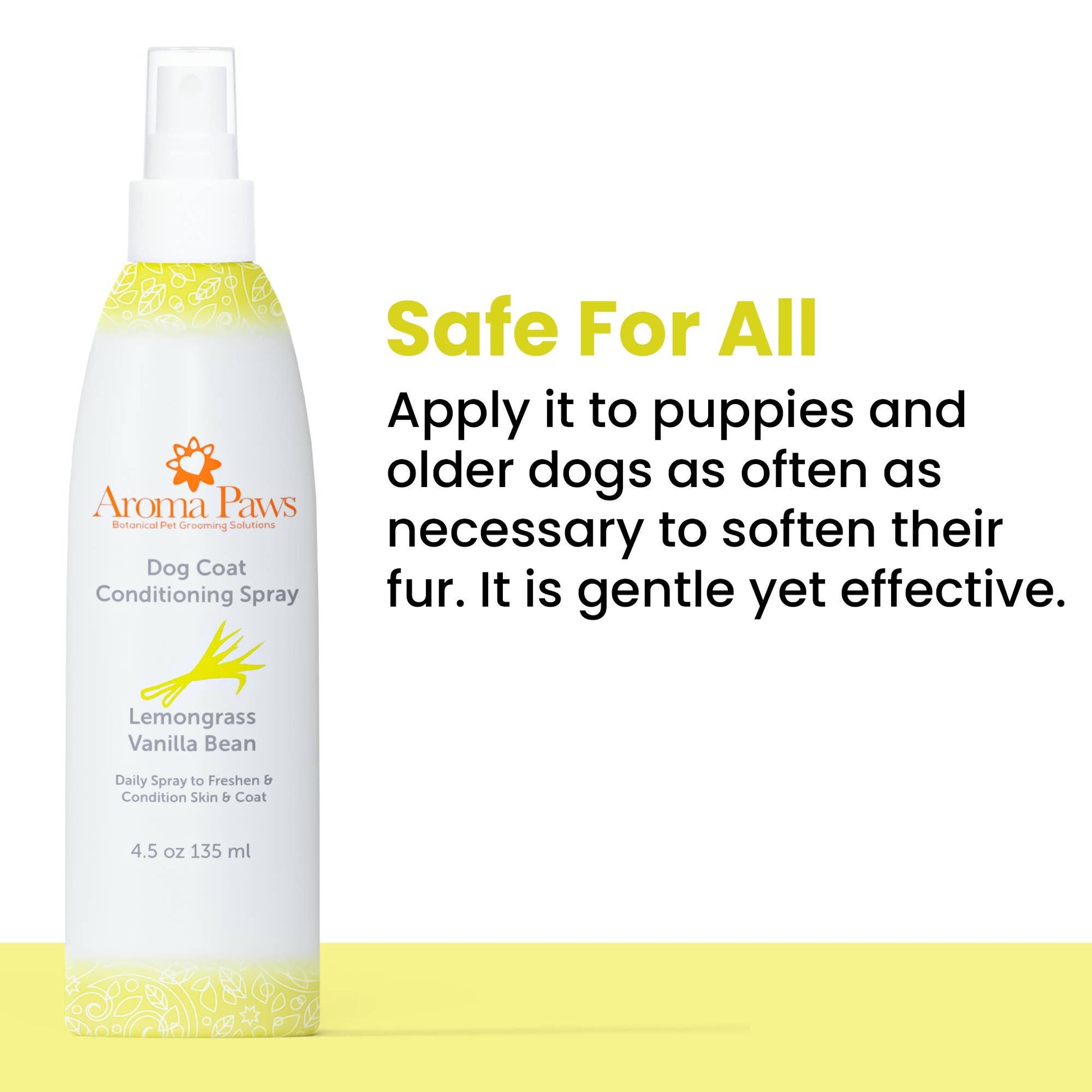 Lemongrass Vanilla Bean Dog Coat Spray 4.5oz