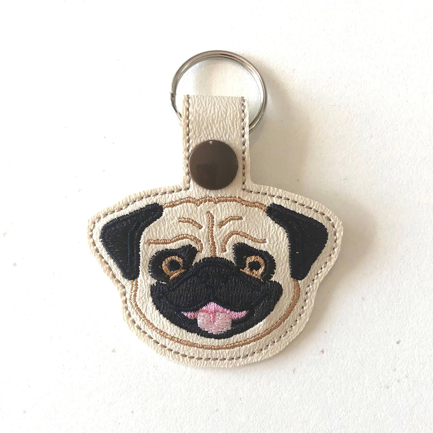 Pug Face Key Fob