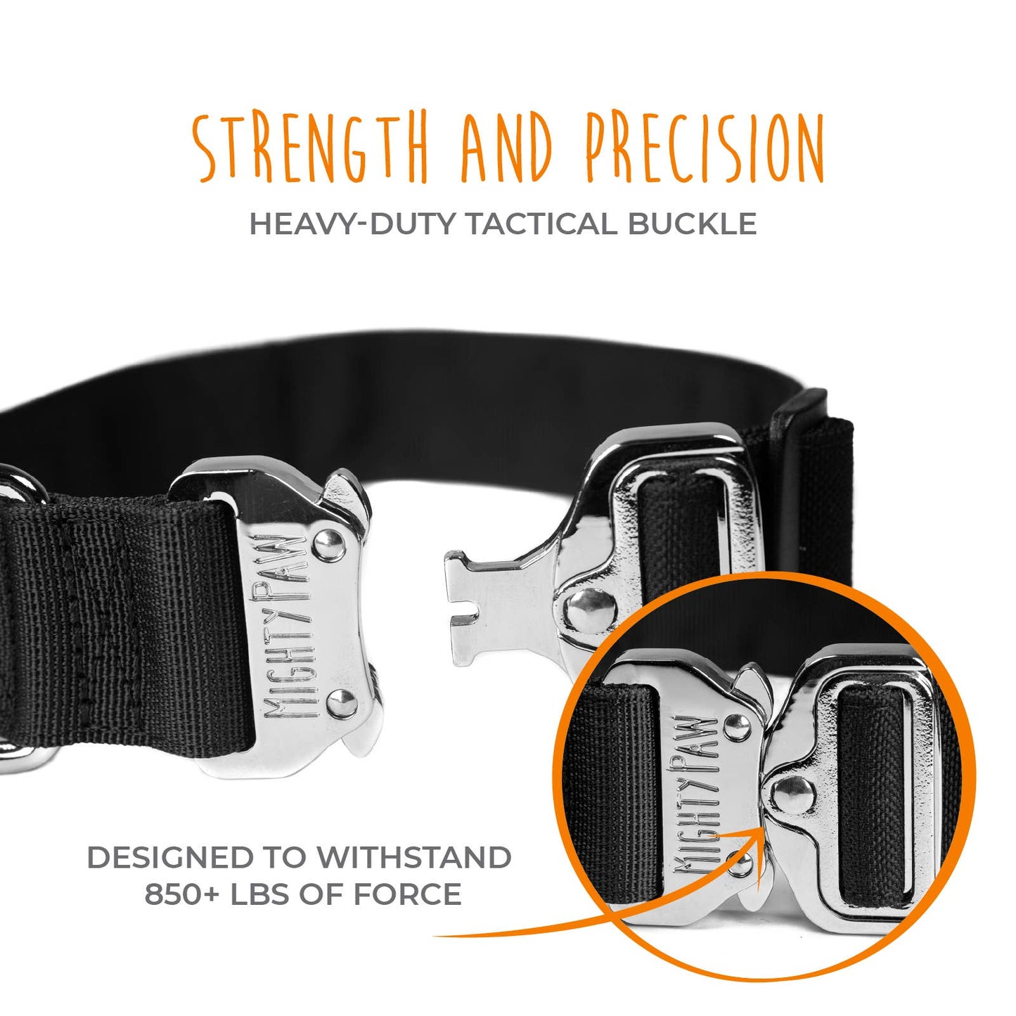 🛡️ Mighty Paw Tactical Dog Collar – Heavy-Duty Control for Powerful Pups 🐾