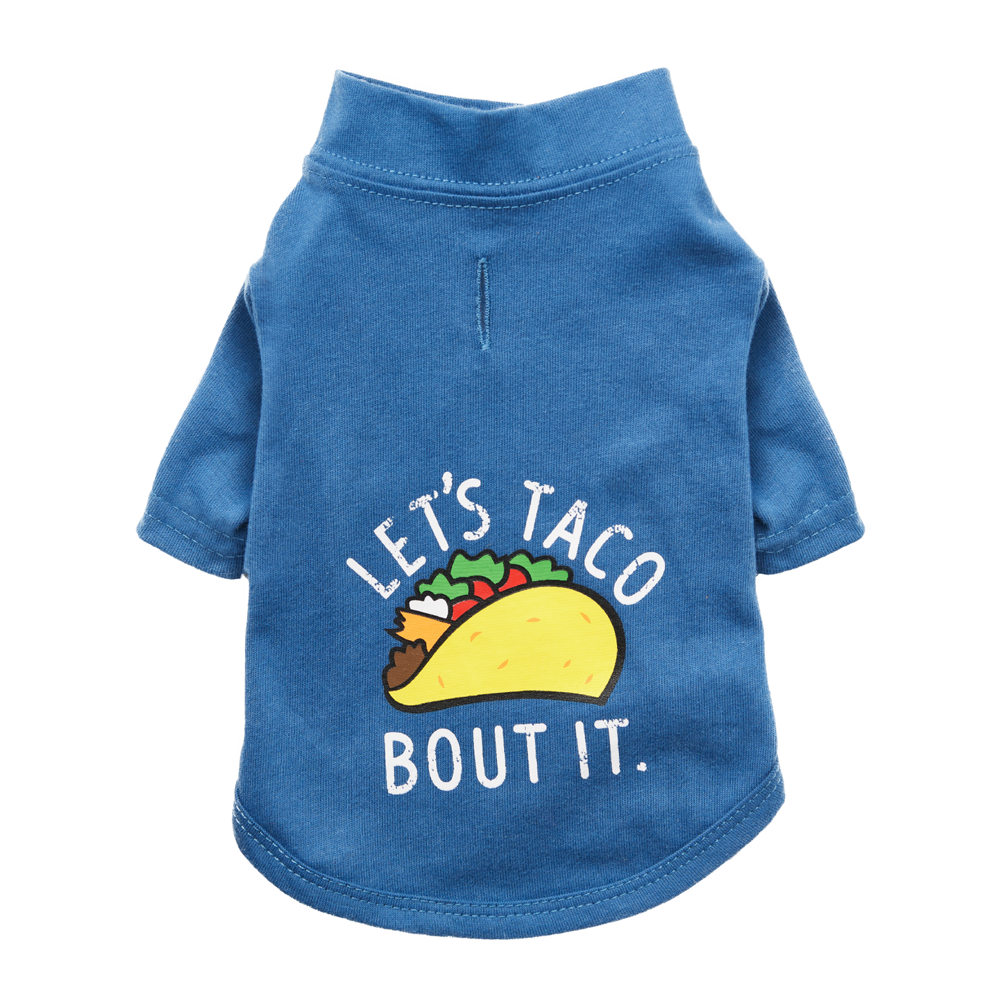 🌮🐾 “Let’s Taco Bout It” Cotton Dog Tee – The Cutest Taco Tuesday Essential