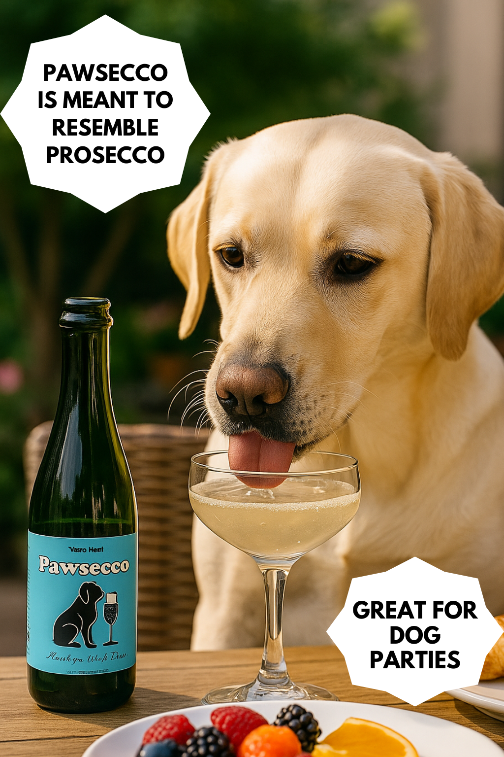 🐶🍾 Pawsecco Dog Prosecco 375mL | Electrolyte