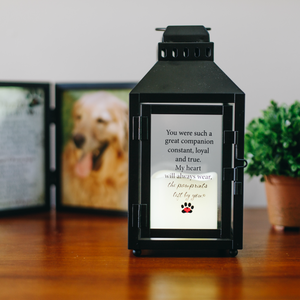 Pawprints Left By You Memorial Pet Loss  Lantern