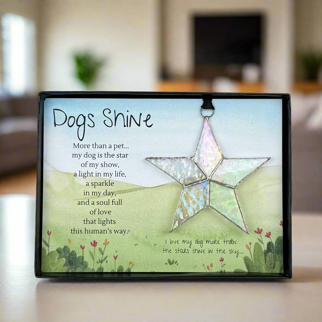 🐶⭐Dog Lovers Gift - Dogs Shine Stained-Glass Star