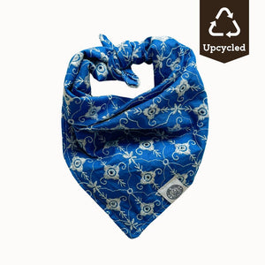 Upcycled Dog Bandana #1 | Eco-friendly Embroidered Pet Scarf