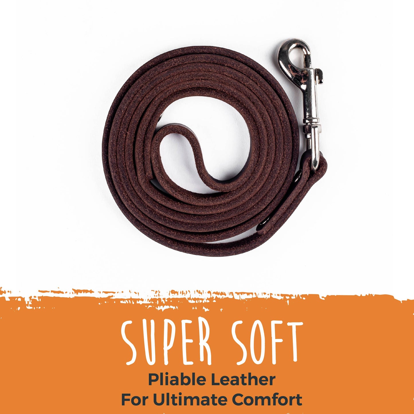 Mighty Paw Premium Leather Dog Leash – 5-Foot 🐶🤎