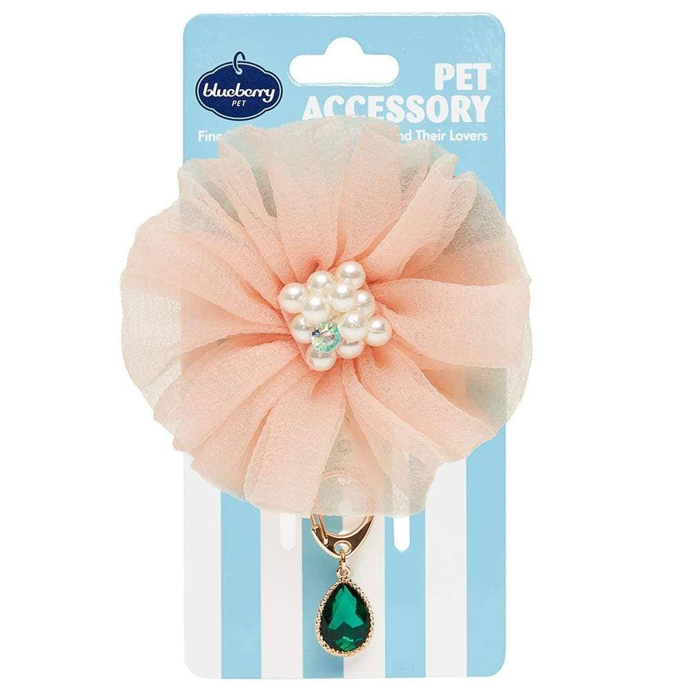 🌸👑 Flower & Pendant Dog Collar Accessory Set