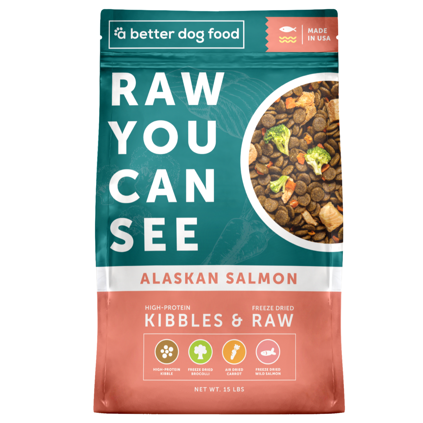A Better Dog Food Salmon - High Protein - Raw You Can See