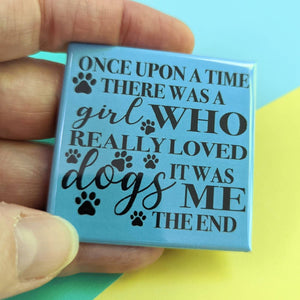 Happy Little Magnet - Girl Who Loves Dogs