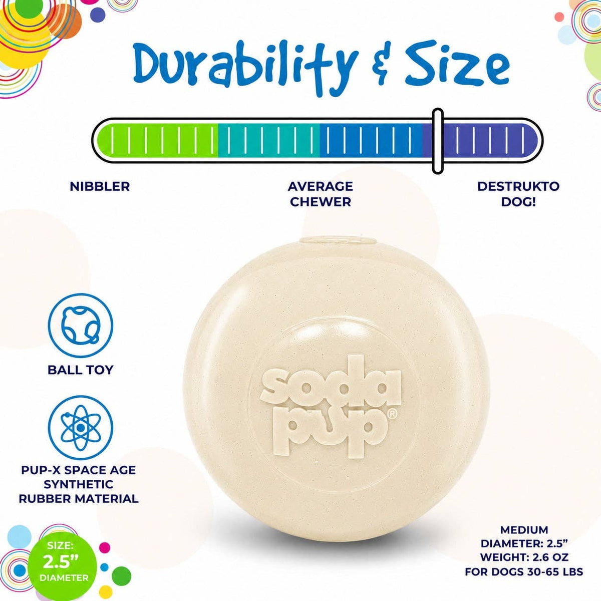 ✨🐶SodaPup Glow in the Dark Glitter Ball 2-Pack – Soft Fetch & Treat Dispensing Dog Toys