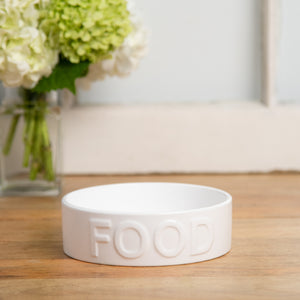 Classic Food White Pet Bowl