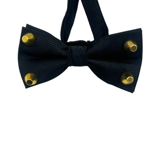 Dapper Satin Stud & Rhinestone Bowtie