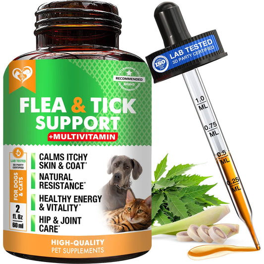 🌿🐾 Herbal Wellness Oral Drops for Dogs & Cats Flea & Tick Support