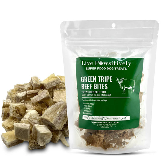 Green Tripe Beef Bites (Freeze Dried Superfood for pets)