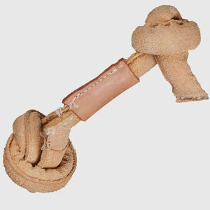 Huggle-Hide Natural Leather Knotted Toy