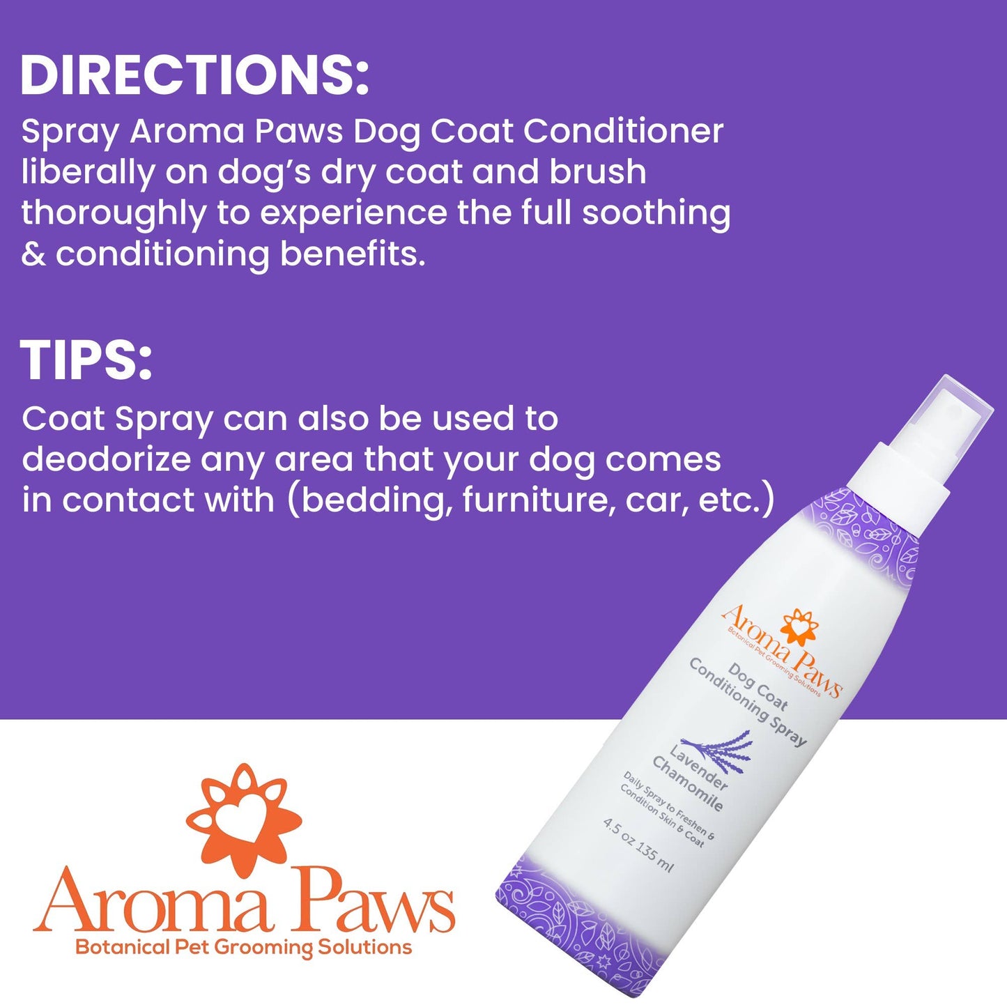 🌸Lavender Chamomile Dog Coat Spray 4.5oz