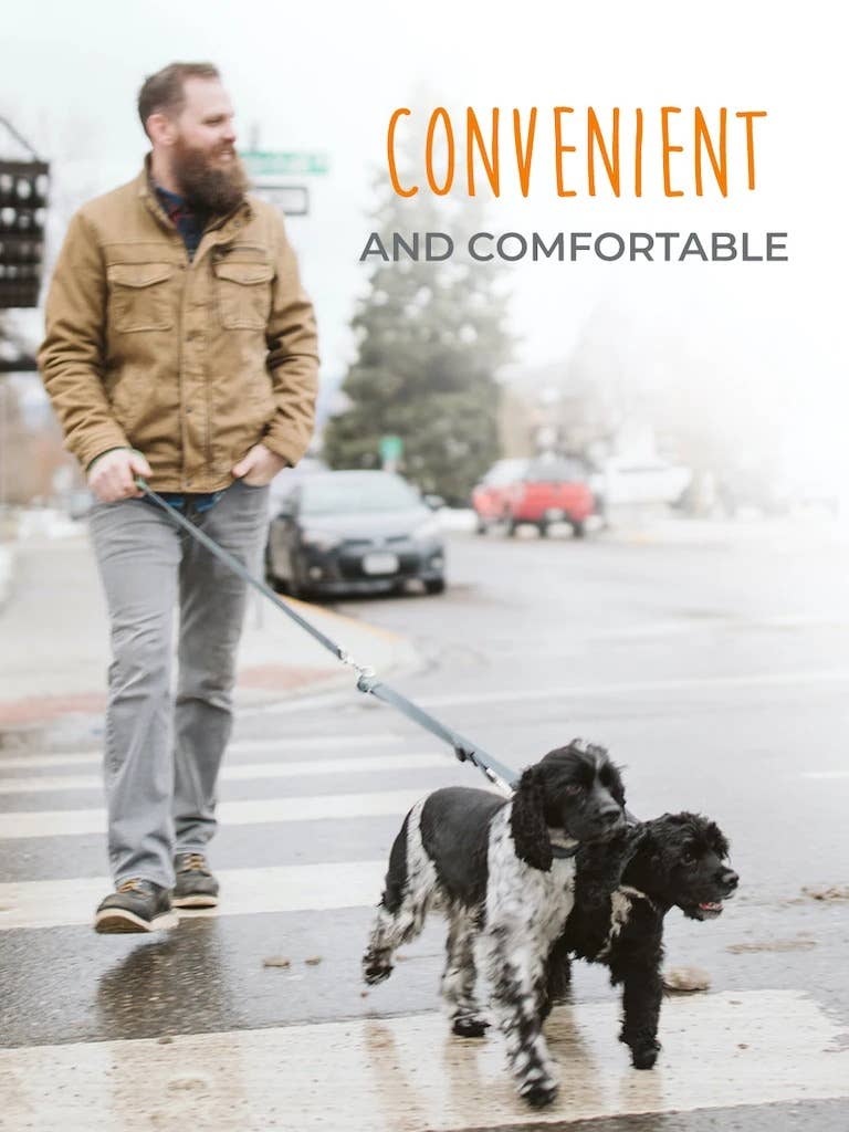 🐾 Mighty Paw Adjustable Dual Dog Leash – Tangle-Free, Versatile & Built for Every Pup 🐶🐶