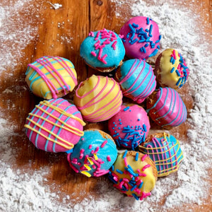 Mini Cotton Candy donut holes dog treats
